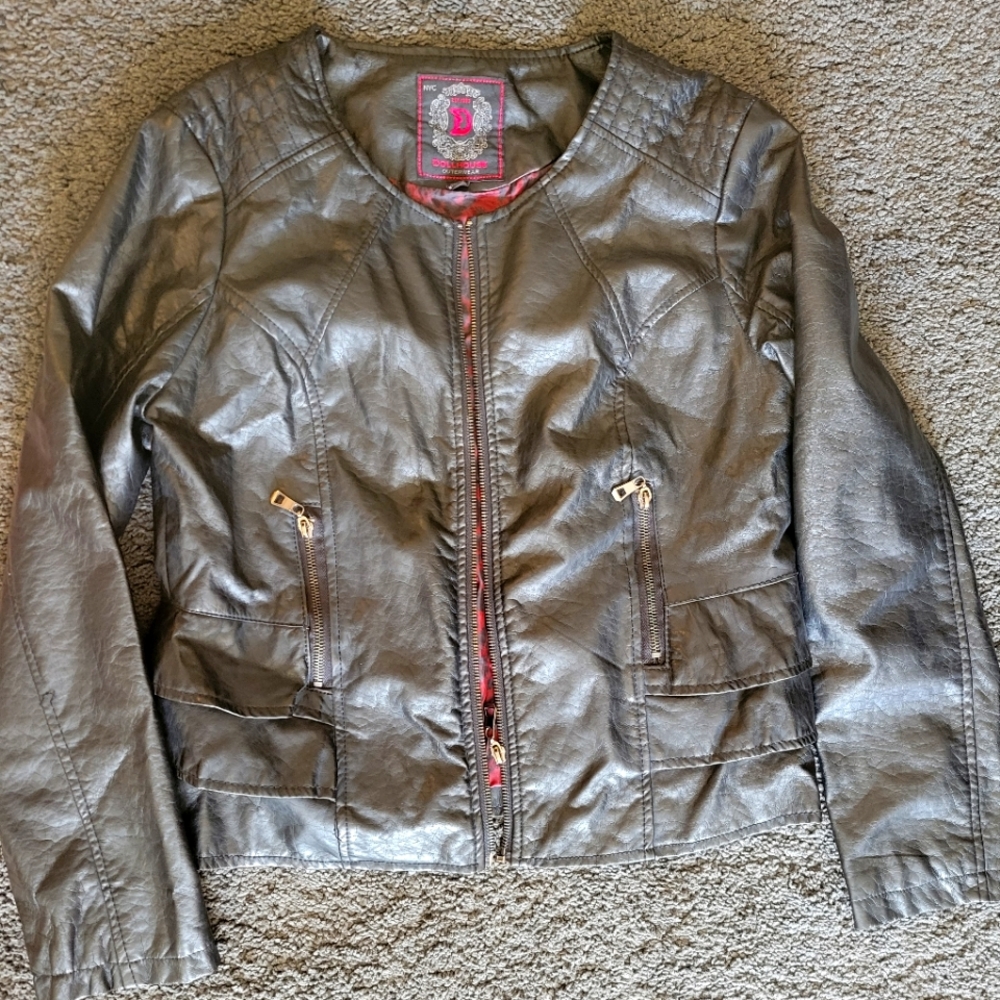 NYC Dollhouse Outerwear Faux Leather Jacket